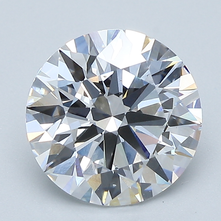 2.41ct round lab-grown diamond, D color, VS2 clarity, IGI certified.
