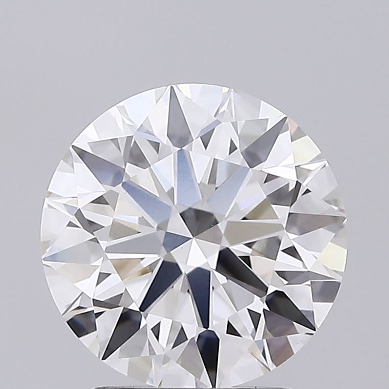 2.42ct round lab-grown diamond E/VVS2, 8.55mm, IGI certified.