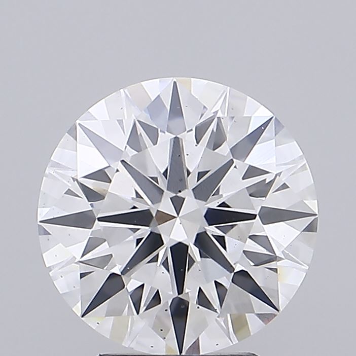 2.61ct round lab-grown diamond, D color, VS2 clarity, IGI certified.