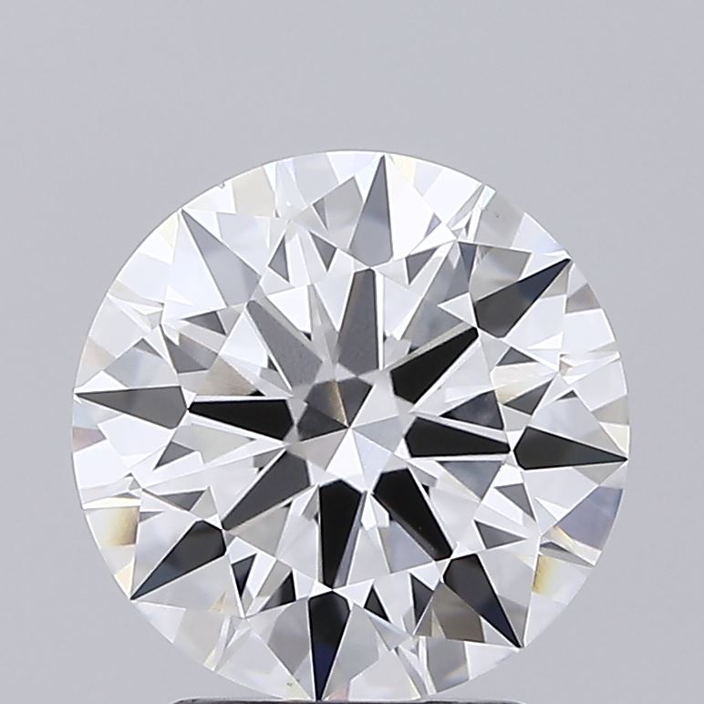 2.64ct round D/VS1 lab-grown diamond, 8.87mm, IGI certified.