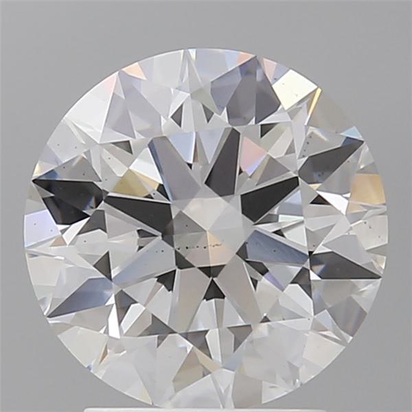 2.65ct round D/VS2 lab-grown diamond, 8.83mm, IGI certified.