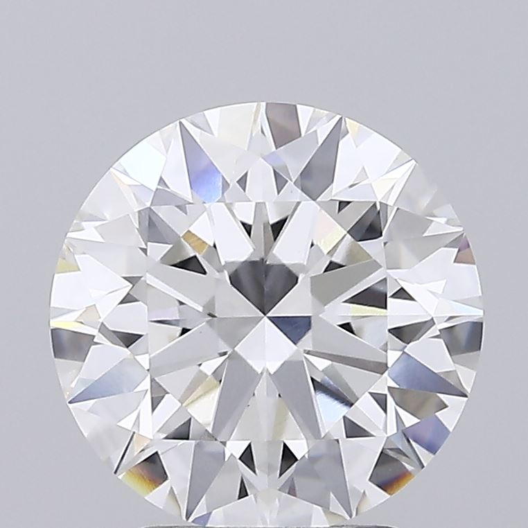2.67ct round E/VVS2 lab-grown diamond, 8.84mm, IGI certified.