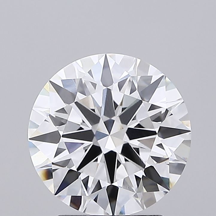 2.68ct round F/VVS2 lab-grown diamond, 8.92mm, IGI certified.
