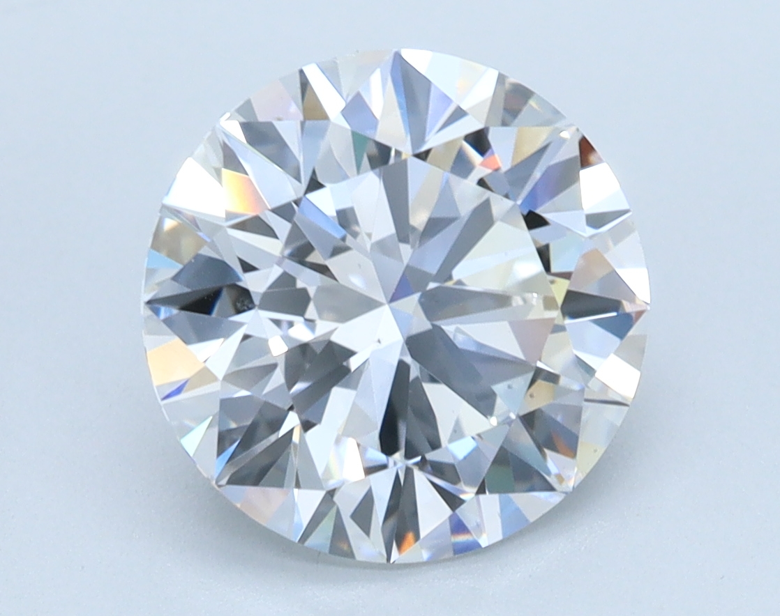 2.78ct round lab-grown diamond, D color, VS2 clarity, IGI certified.