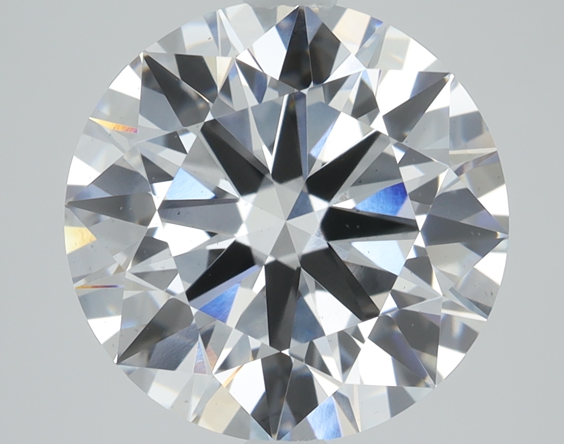 2.86ct round lab-grown diamond, D color, VS2 clarity, IGI certified.