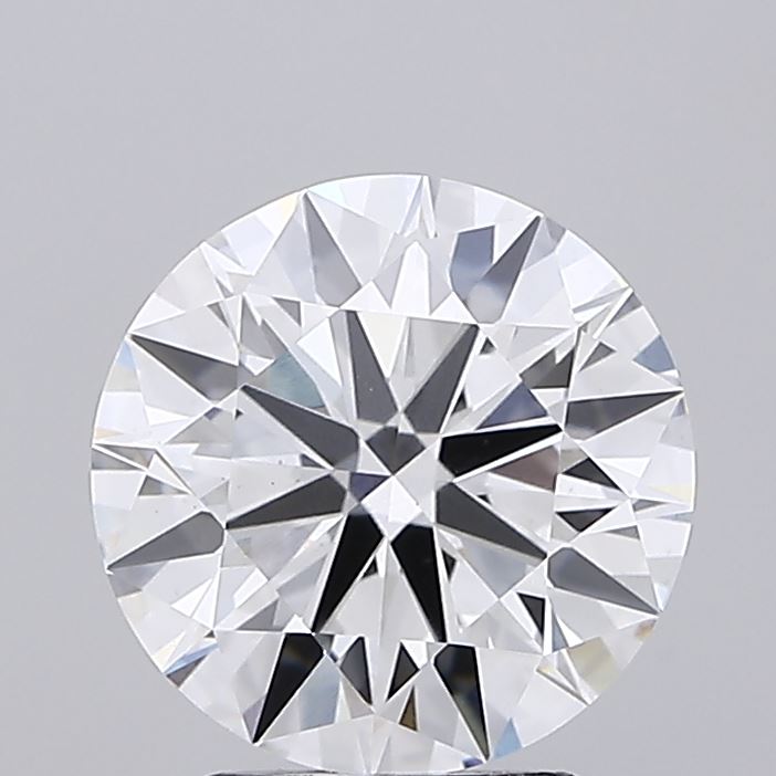 2.86ct round F/VS1 lab-grown diamond, 9.14mm, IGI certified.