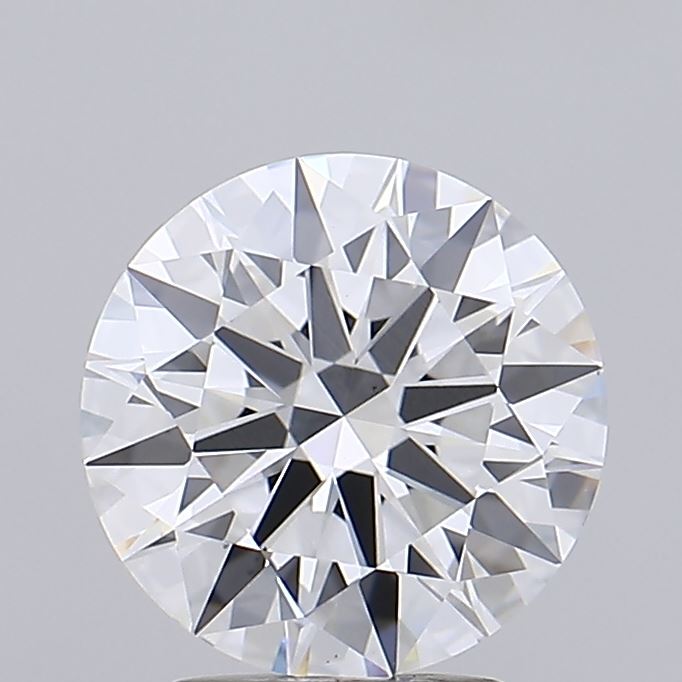 2.88ct round lab-grown diamond, D color, VS2 clarity, IGI certified.