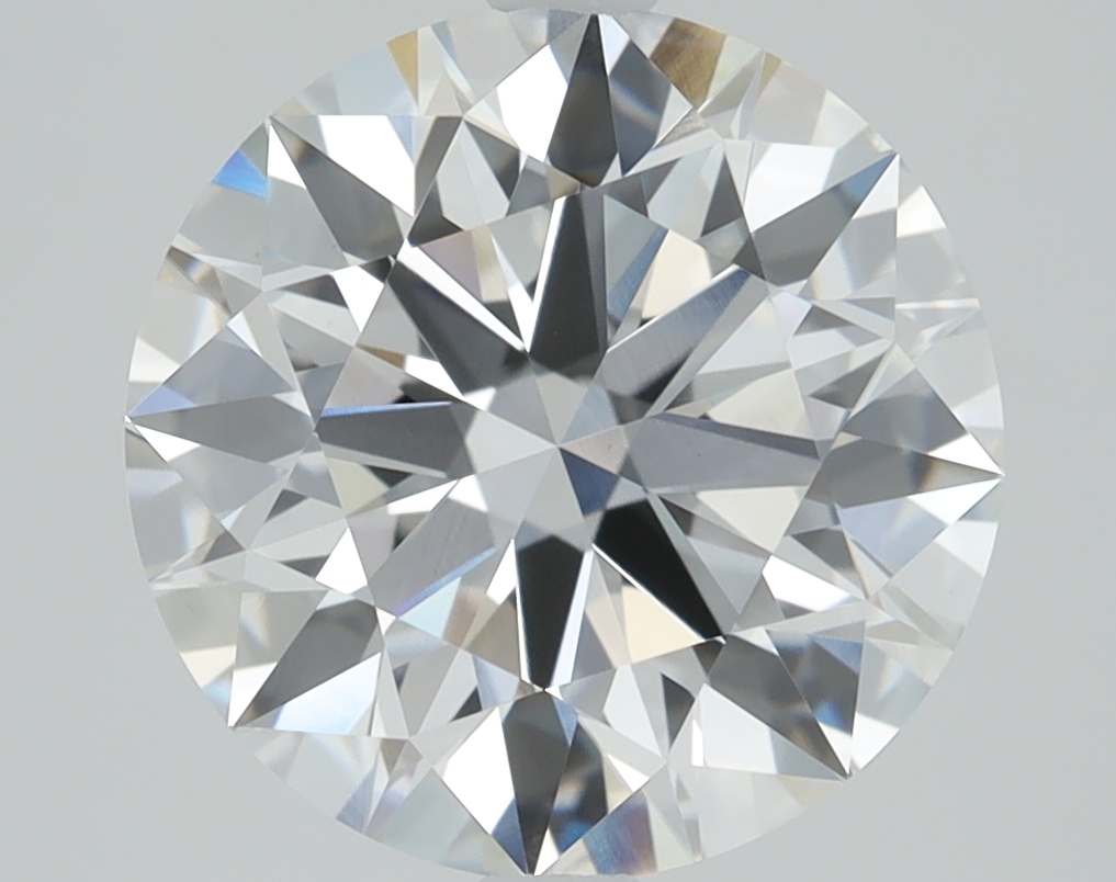 2.89ct round F/VS1 lab-grown diamond, 9.14mm, IGI certified.