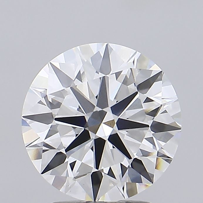 2.9ct round F/VVS2 lab-grown diamond, 9.12mm, IGI certified.