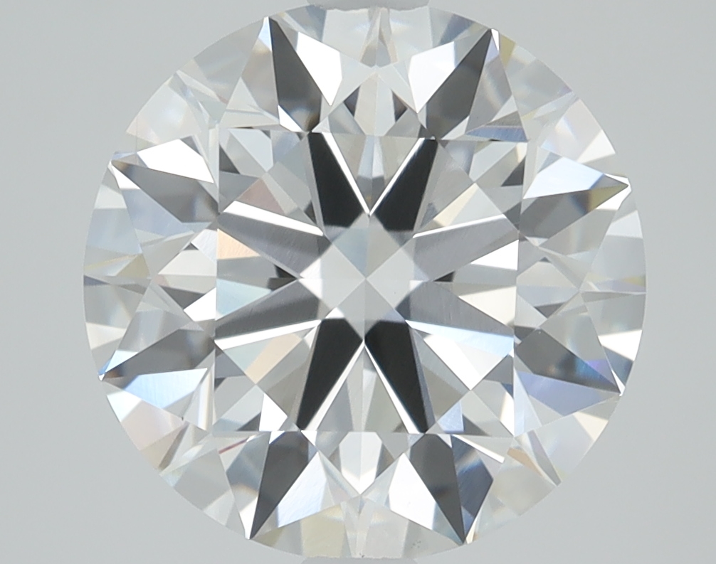 2.9ct round F/VVS2 lab-grown diamond, 9.06mm, IGI certified.
