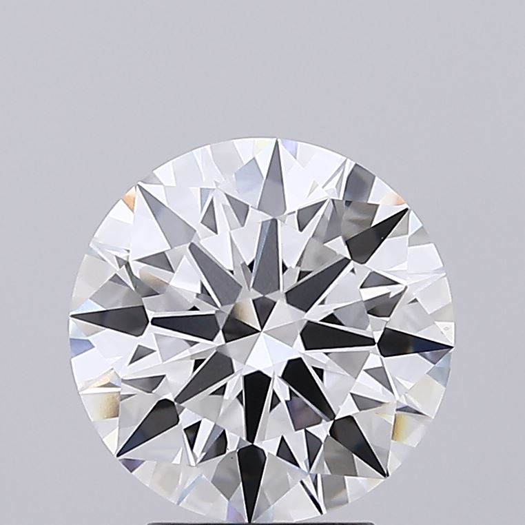 2.91ct round lab-grown diamond, D color, VS1 clarity, IGI certified.