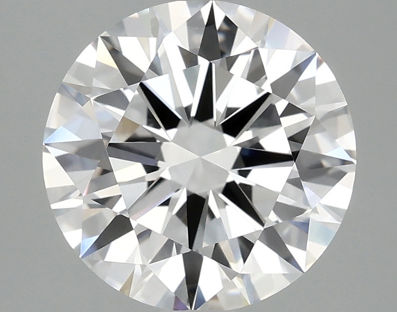 2.98ct round lab-grown diamond, D color, VVS2 clarity, IGI certified.