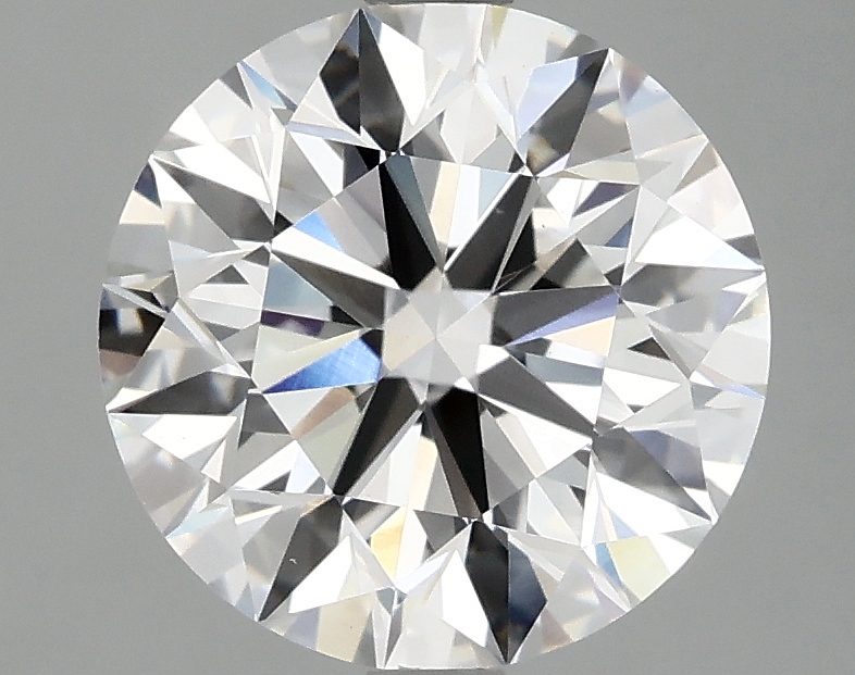 2.99ct round lab-grown diamond, D color, VVS2 clarity, IGI certified.