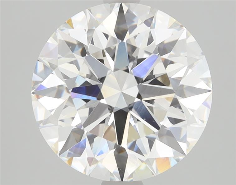 3.03ct round E/VVS2 lab-grown diamond, ID cut grade, IGI certified.