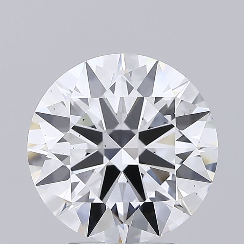 3.12ct round lab-grown diamond, D color, VS2 clarity, IGI certified.