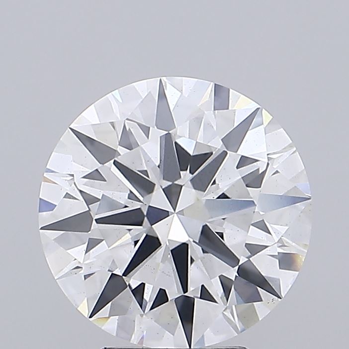 3.13ct round lab-grown diamond, D color, VS2 clarity, IGI certified.