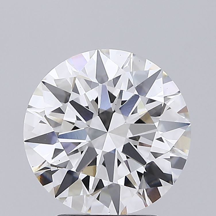 3.14ct round F/VS1 lab-grown diamond, 9.40mm, IGI certified.