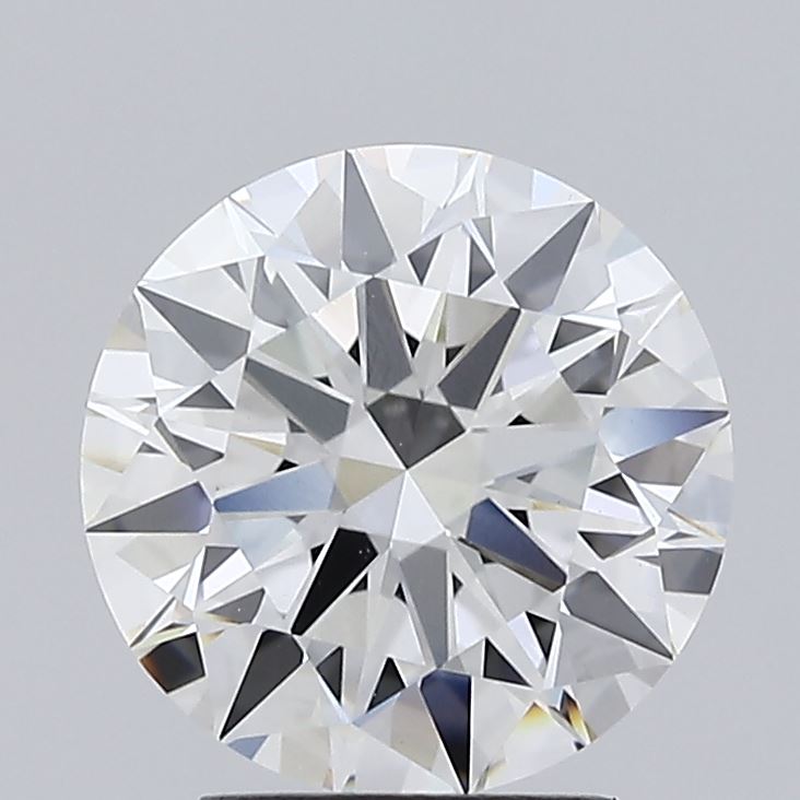 3.17ct round F/VVS2 lab-grown diamond, 9.44mm, IGI certified.