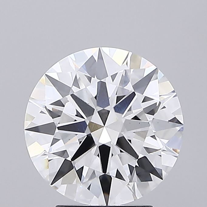 3.19ct round F/VS1 lab-grown diamond, 9.53mm, IGI certified.