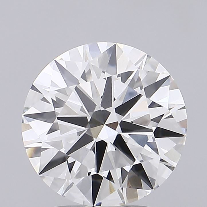3.22ct round F/VS1 lab-grown diamond, 9.58mm, IGI certified.