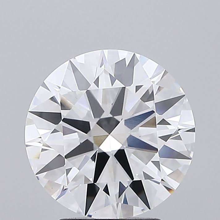 3.23ct round F/VS1 lab-grown diamond, 9.55mm, IGI certified.