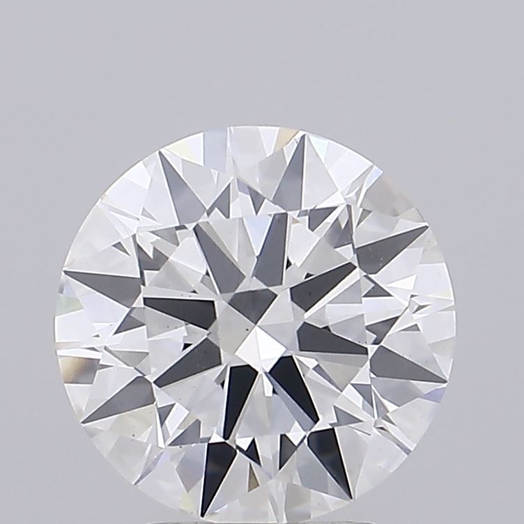 3.32ct round F/VS1 lab-grown diamond, 9.60mm, IGI certified.