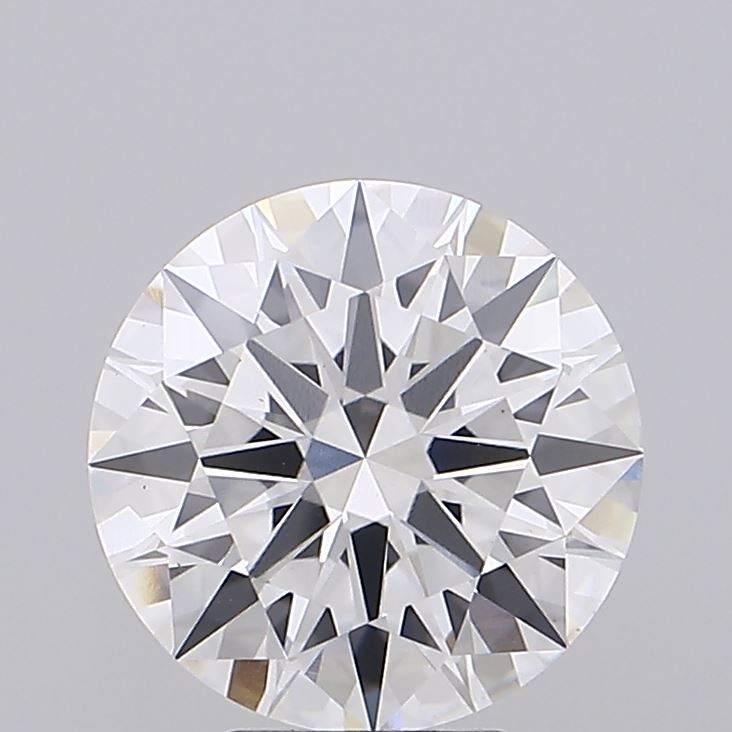 3.33ct round F/VS1 lab-grown diamond, 9.67mm, IGI certified.
