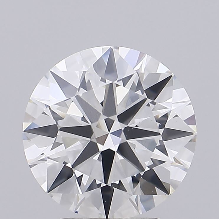 3.34ct round F/VS1 lab-grown diamond, 9.68mm, IGI certified.