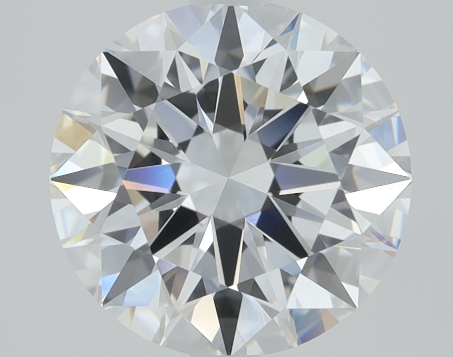 3.35ct round lab-grown diamond, D color, VS2 clarity, IGI certified.