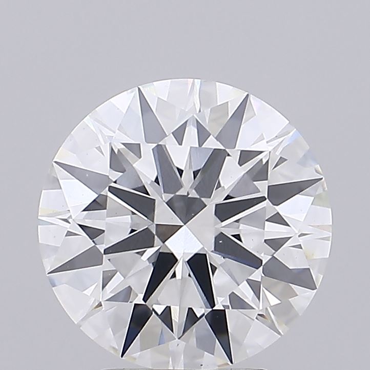 3.35ct round lab-grown diamond, F color, VS1 clarity, IGI certified.