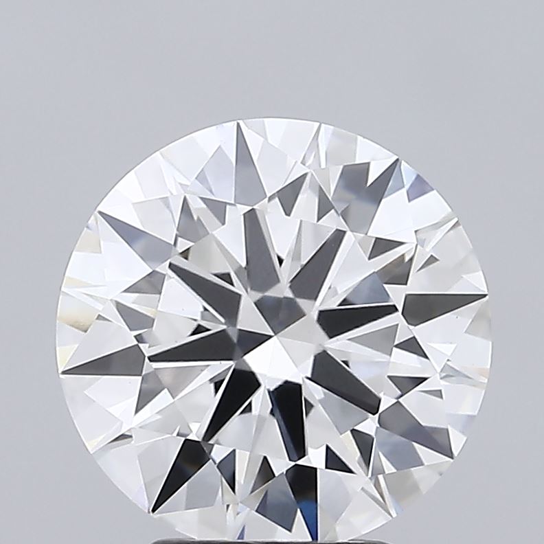 3.37ct round F/VS1 lab-grown diamond, 9.70mm, IGI certified.