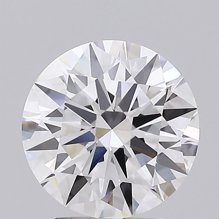 3.39ct round F/VS1 lab-grown diamond, 9.63mm, IGI certified.