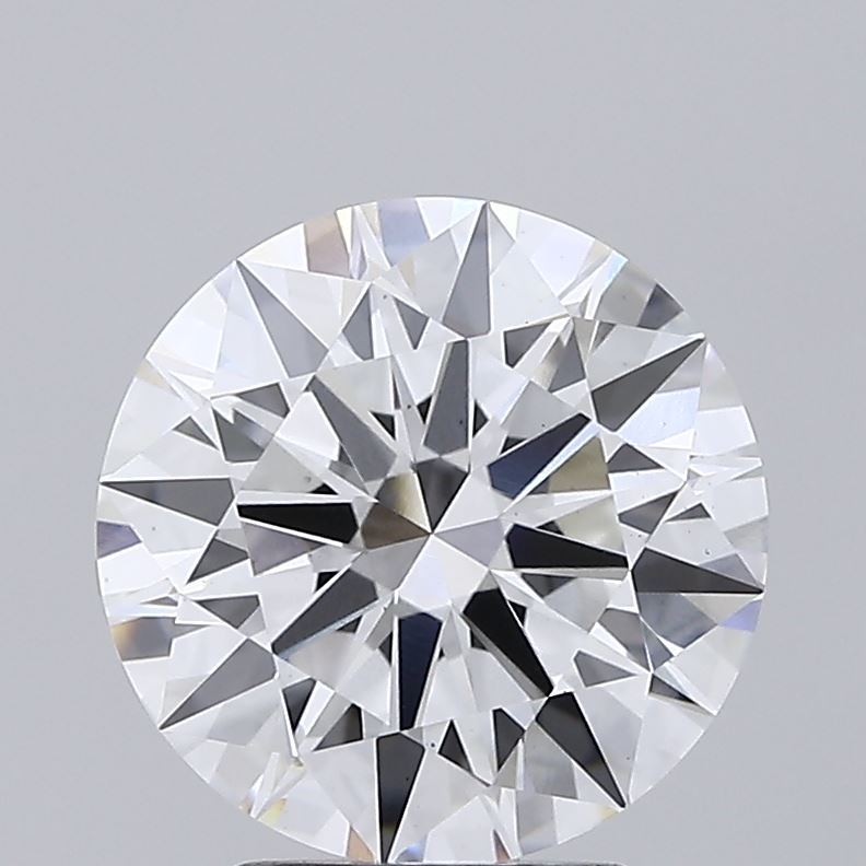 3.39ct round F/VS1 lab-grown diamond, 9.68mm, IGI certified.