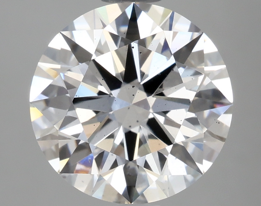 3.4ct round F/VS2 lab-grown diamond, 9.75mm, IGI certified.