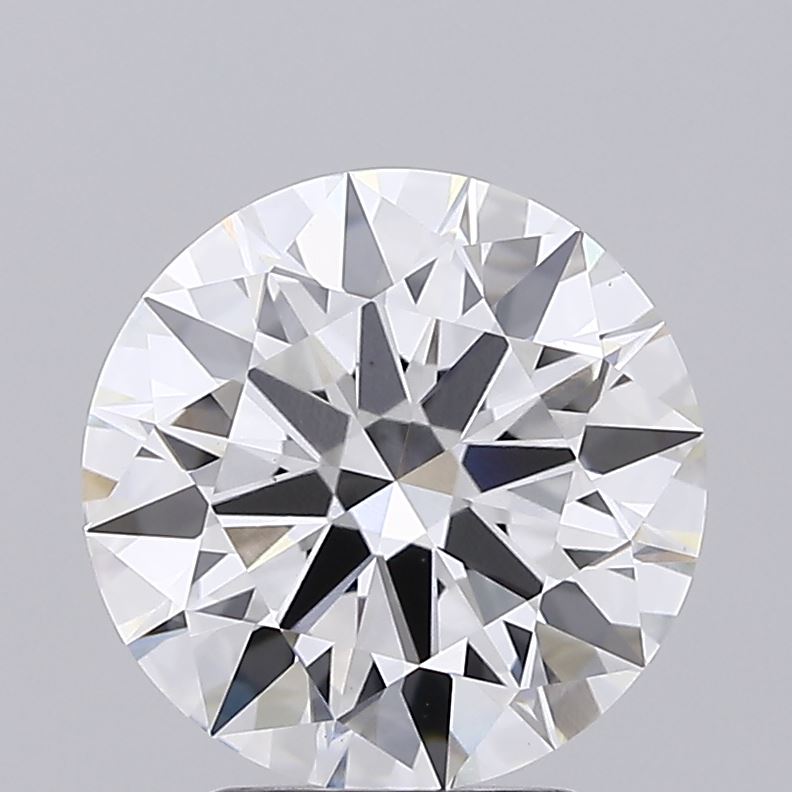 3.45ct round F/VS1 lab-grown diamond, 9.69mm, IGI certified.