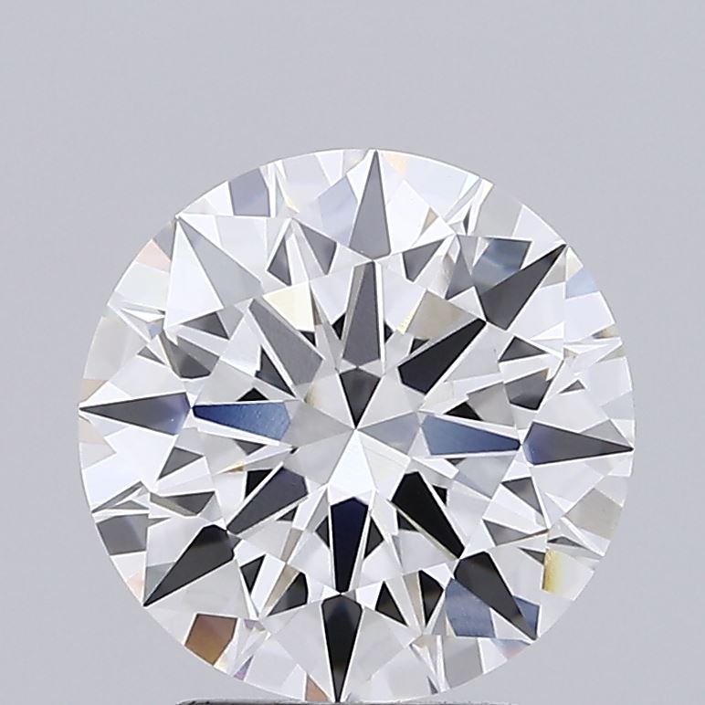 3.46ct round F/VVS1 lab-grown diamond, 9.70mm, IGI certified.