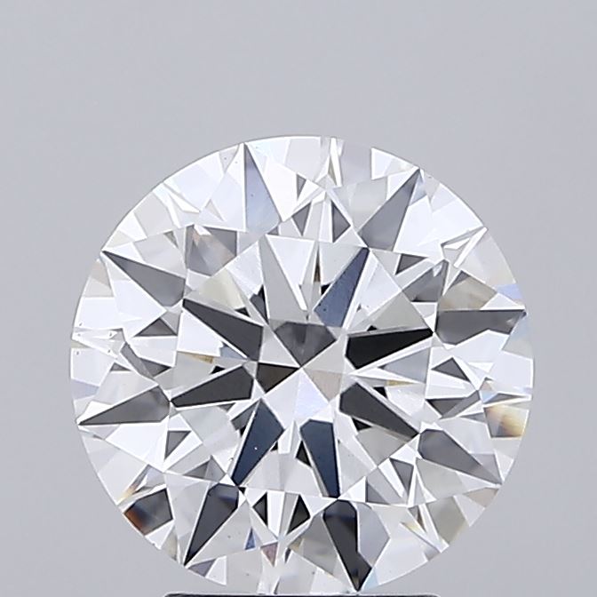 3.51ct round F/VS1 lab-grown diamond, 9.74mm, IGI certified.