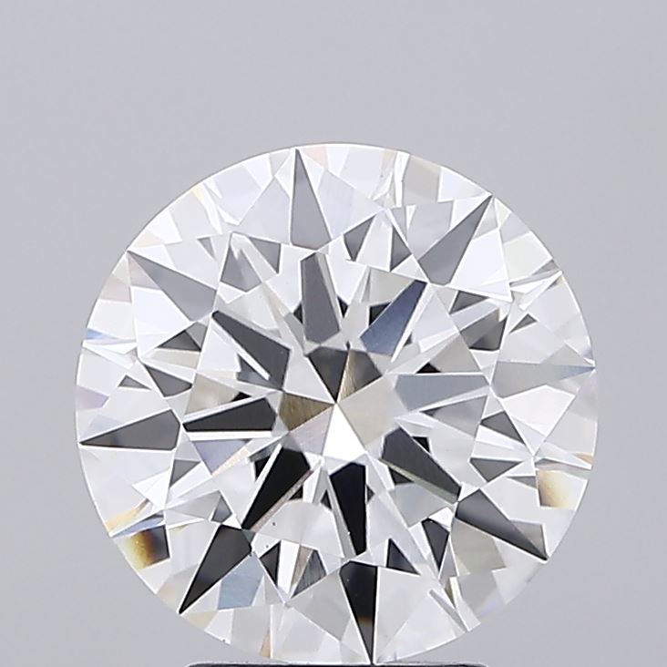 3.63ct round F/VS1 lab-grown diamond, 9.94mm, IGI certified.