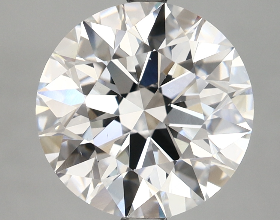 3.74ct round lab-grown diamond, D color, VS2 clarity, IGI certified.