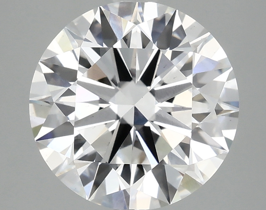 3.93ct round lab-grown diamond, D color, VS2 clarity, IGI certified.