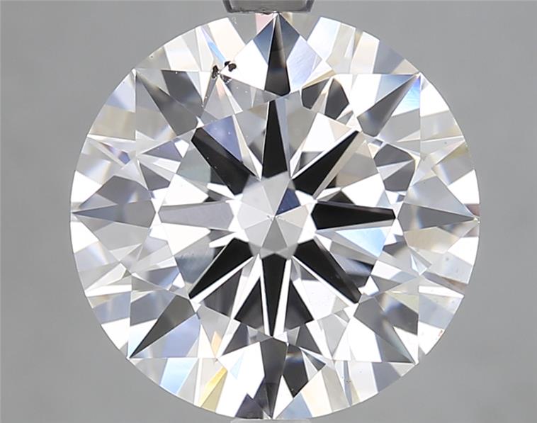 4.02ct round F/VS2 lab-grown diamond, ID cut grade, IGI certified.
