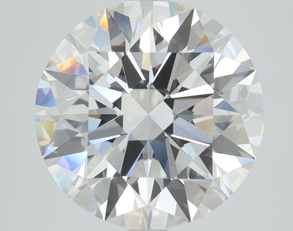 4.41ct round F/VS1 lab-grown diamond, 10.47mm, IGI certified.