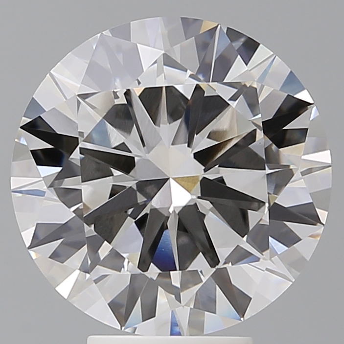5.46ct round lab-grown diamond, F color, VVS2 clarity, 11.54mm ID