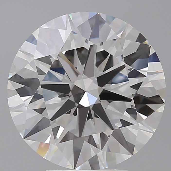 5.59ct round lab-grown diamond, F color, VVS2 clarity, 11.46mm ID