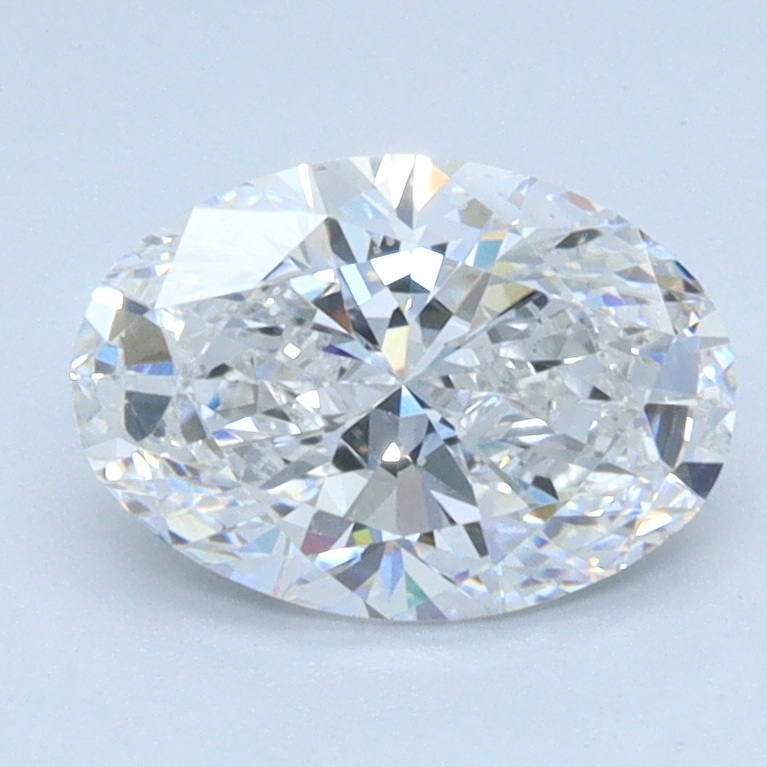 1.1ct oval lab-grown diamond, E color, VS2 clarity, 8.29mm ID