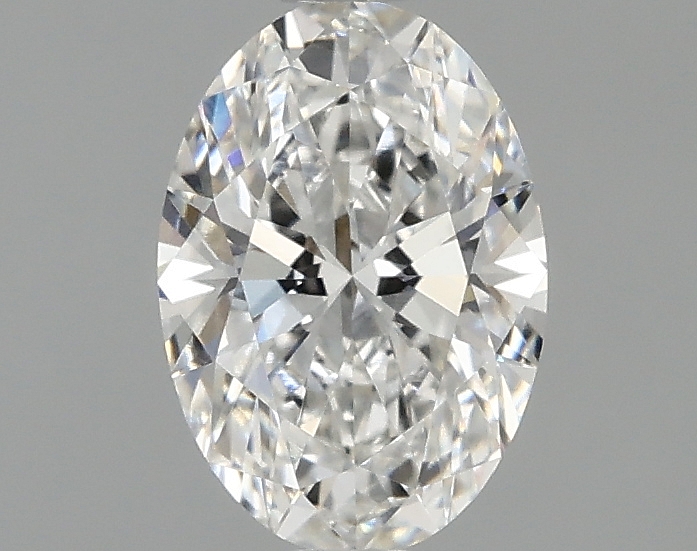 1.1ct oval lab-grown diamond, F color, VVS1 clarity, 8.28mm ID