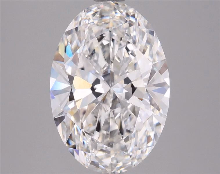 1.51ct oval lab-grown diamond, D color, VS2 clarity, IGI certified, measurements: 8.98mm x 6.44mm x 3.97mm