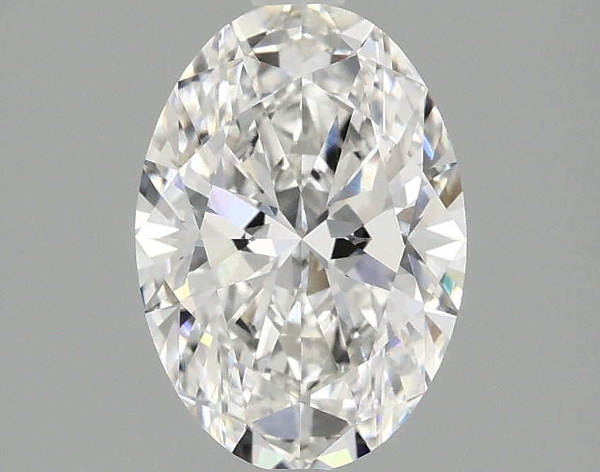 1.83ct oval lab-grown diamond, F color, VVS2 clarity, 9.89mm ID