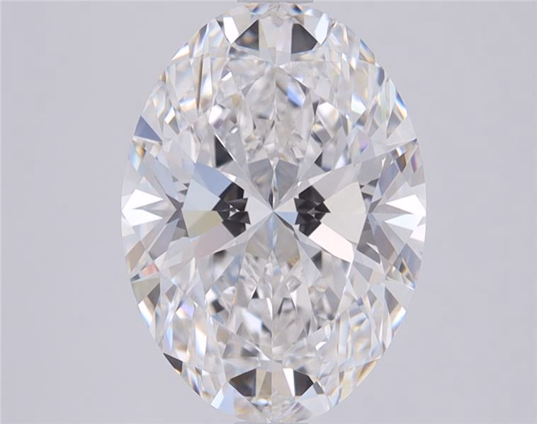 2.07ct oval lab-grown diamond, E color, VVS2 clarity, 10.11mm ID