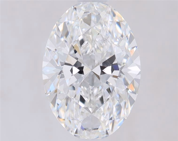 2.08ct oval lab-grown diamond, E/VS1, 10.49mm ID